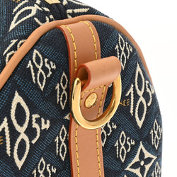 LOUIS VUITTON Louis Vuitton Monogram Flower Speedy Bandouliere 25 Since1854 Blue M57400 Women's Jacquard Bag