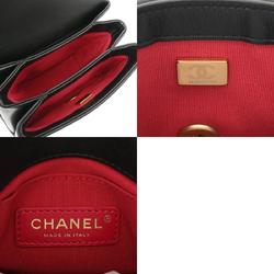 CHANEL Chanel Matelasse Chain Shoulder 18cm Black AS2638 Unisex Calfskin Bag