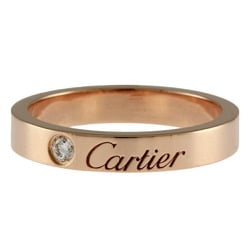 Cartier engraved diamond ring, size 7, 18k gold, diamond, ladies, CARTIER