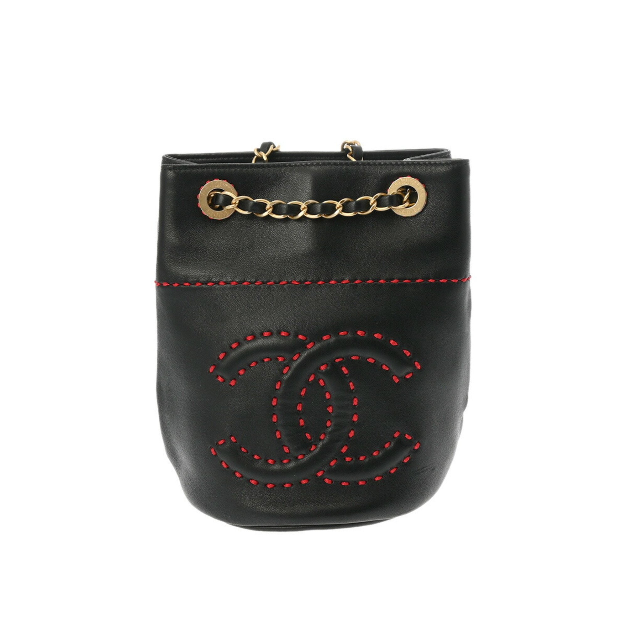 CHANEL Coco Mark Shoulder Bag Black Women's Leather