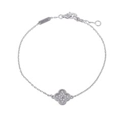 VAN CLEEF & ARPELS Sweet Alhambra Diamond VCAEF68800 Women's 18K White Gold Bracelet