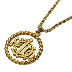 Christian Dior Dior Necklace for Women Gold Emblem Round