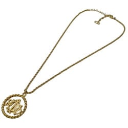 Christian Dior Dior Necklace for Women Gold Emblem Round