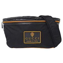 GUCCI Bag Men's Body Waist Nylon Black 211128