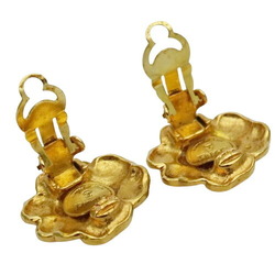 CHANEL Earrings for Women, Gold, Camellia Flower