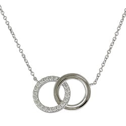 Tiffany Interlocking Necklace 18K Diamond Ladies TIFFANY&Co.