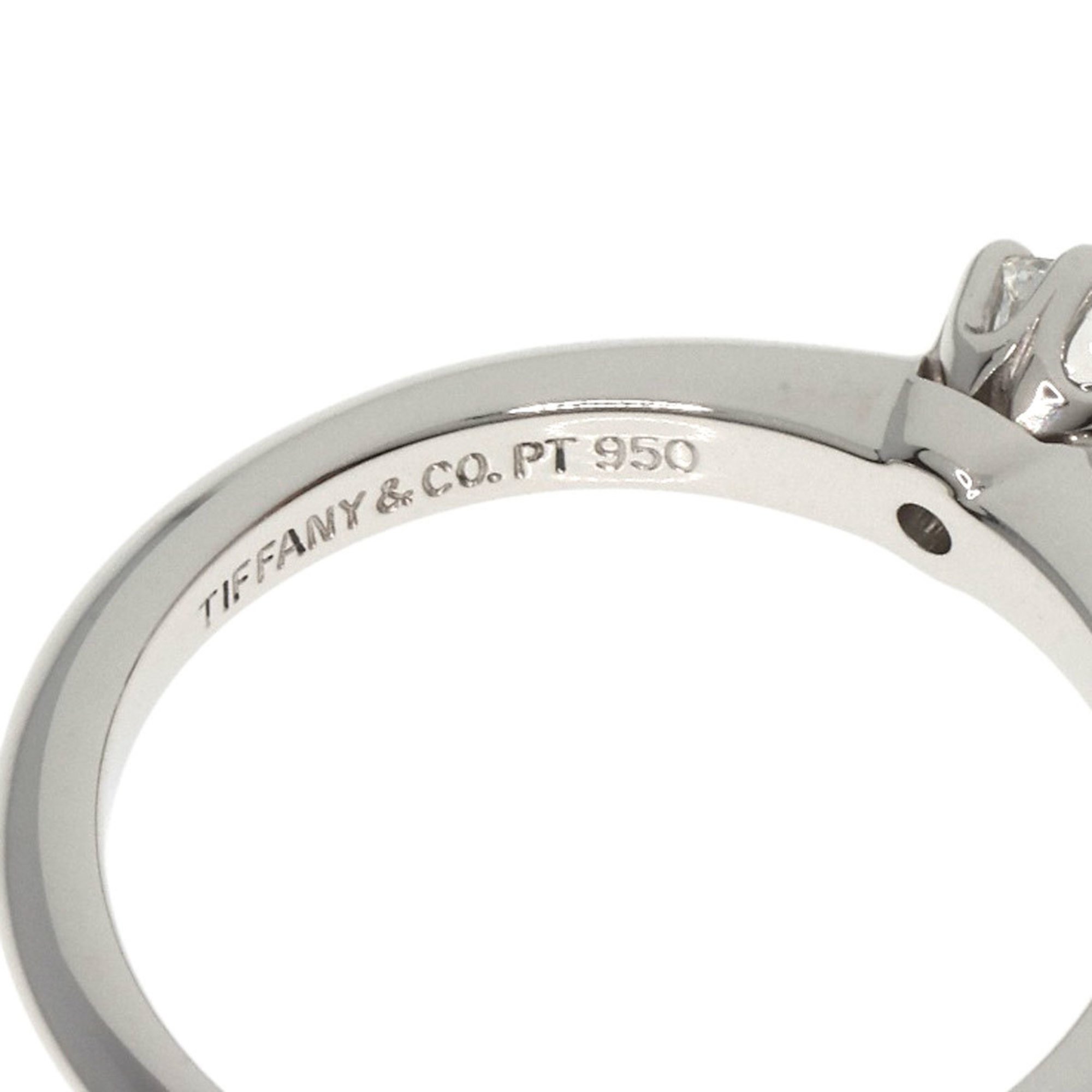 Tiffany solitaire diamond ring, platinum PT950, for women, TIFFANY&Co.