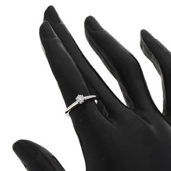 Tiffany solitaire diamond ring, platinum PT950, for women, TIFFANY&Co.