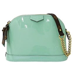 Louis Vuitton LOUIS VUITTON Bag Monogram Vernis Ladies Shoulder Alma MINI Chain Mint Green Compact