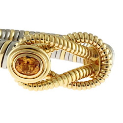 Cartier ORET ACIER Citrine Bangle 18K Ladies CARTIER