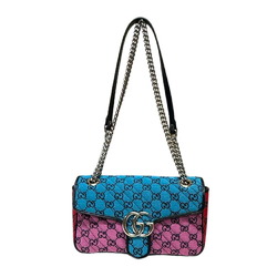 Gucci GG Marmont Shoulder Bag Canvas 443497 Multicolor Women's GUCCI Chain