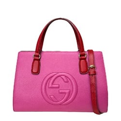 Gucci Soho Shoulder Bag Leather 431571 Pink Women's GUCCI 2way