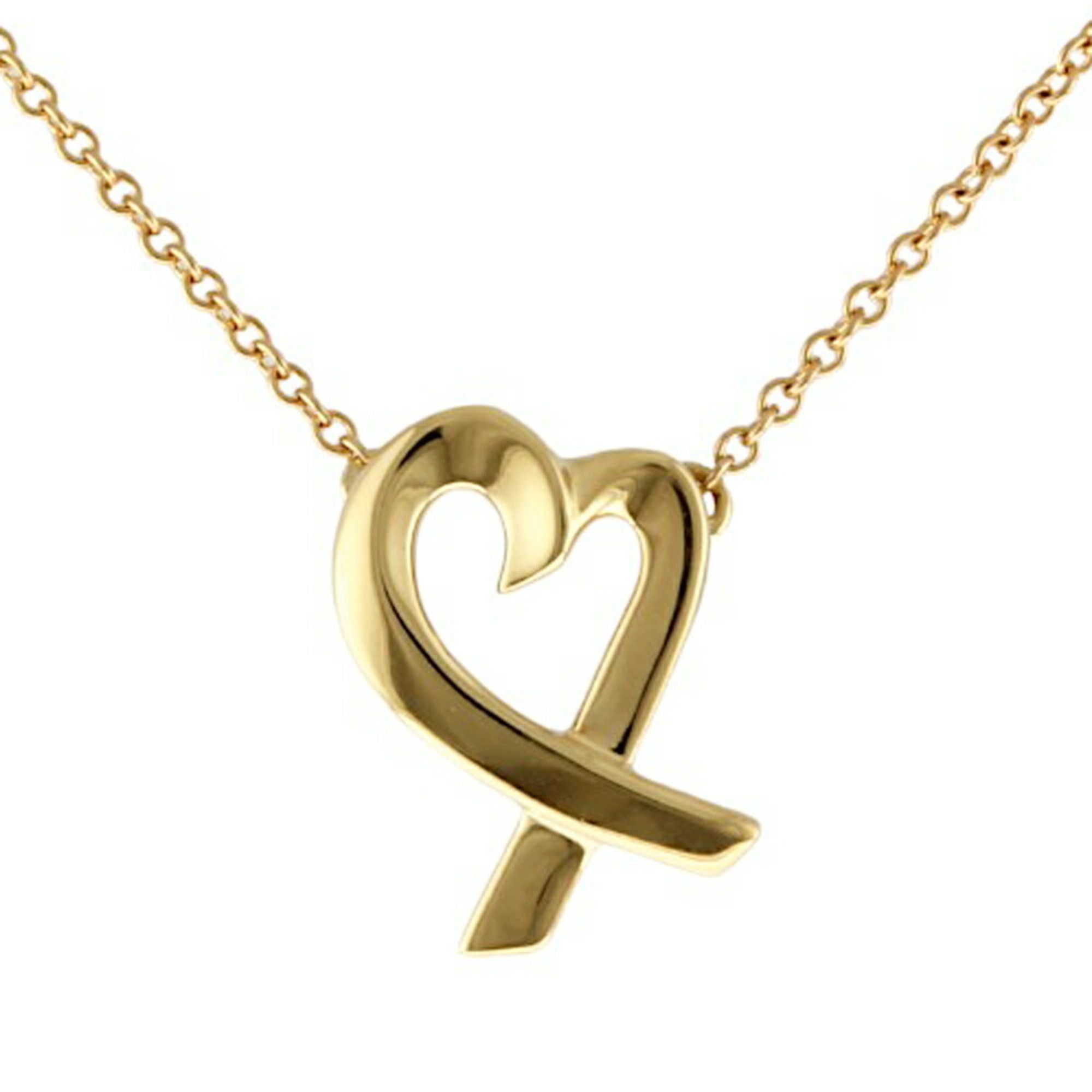 Tiffany Loving Heart Necklace 18K Gold Women's TIFFANY&Co.