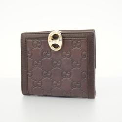 Gucci Tri-fold Wallet Guccissima 159917 Leather Brown Champagne Women's