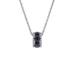 CHANEL Ultra Diamond Women's K18WG/Black Ceramic Necklace