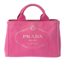 PRADA Prada Canapa Pink 1BG439 Women's Canvas Tote Bag