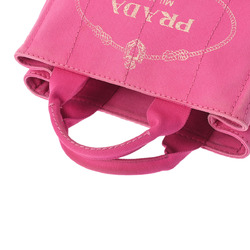 PRADA Prada Canapa Pink 1BG439 Women's Canvas Tote Bag