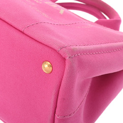 PRADA Prada Canapa Pink 1BG439 Women's Canvas Tote Bag