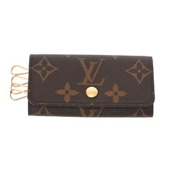 LOUIS VUITTON Louis Vuitton Monogram 4-ring key case Brown M69517 Women's canvas