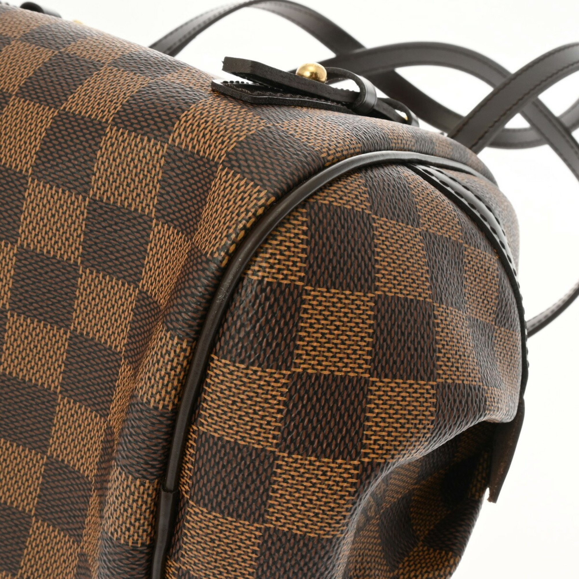 LOUIS VUITTON Damier Rivington PM Brown N41157 Women's Canvas Handbag