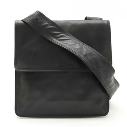 CHANEL Shoulder Bag Pochette Sacoche Leather Black