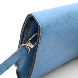 LOUIS VUITTON Epi Pochette Louise Shoulder Bag Clutch Leather Blue