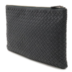 BOTTEGA VENETA Bottega Veneta Intrecciato Clutch Bag Document Case Pouch Leather Dark Navy 522430