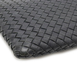 BOTTEGA VENETA Bottega Veneta Intrecciato Clutch Bag Document Case Pouch Leather Dark Navy 522430