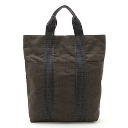 HERMES Hermes Air Line Cabas Tote Bag Canvas Grey Black