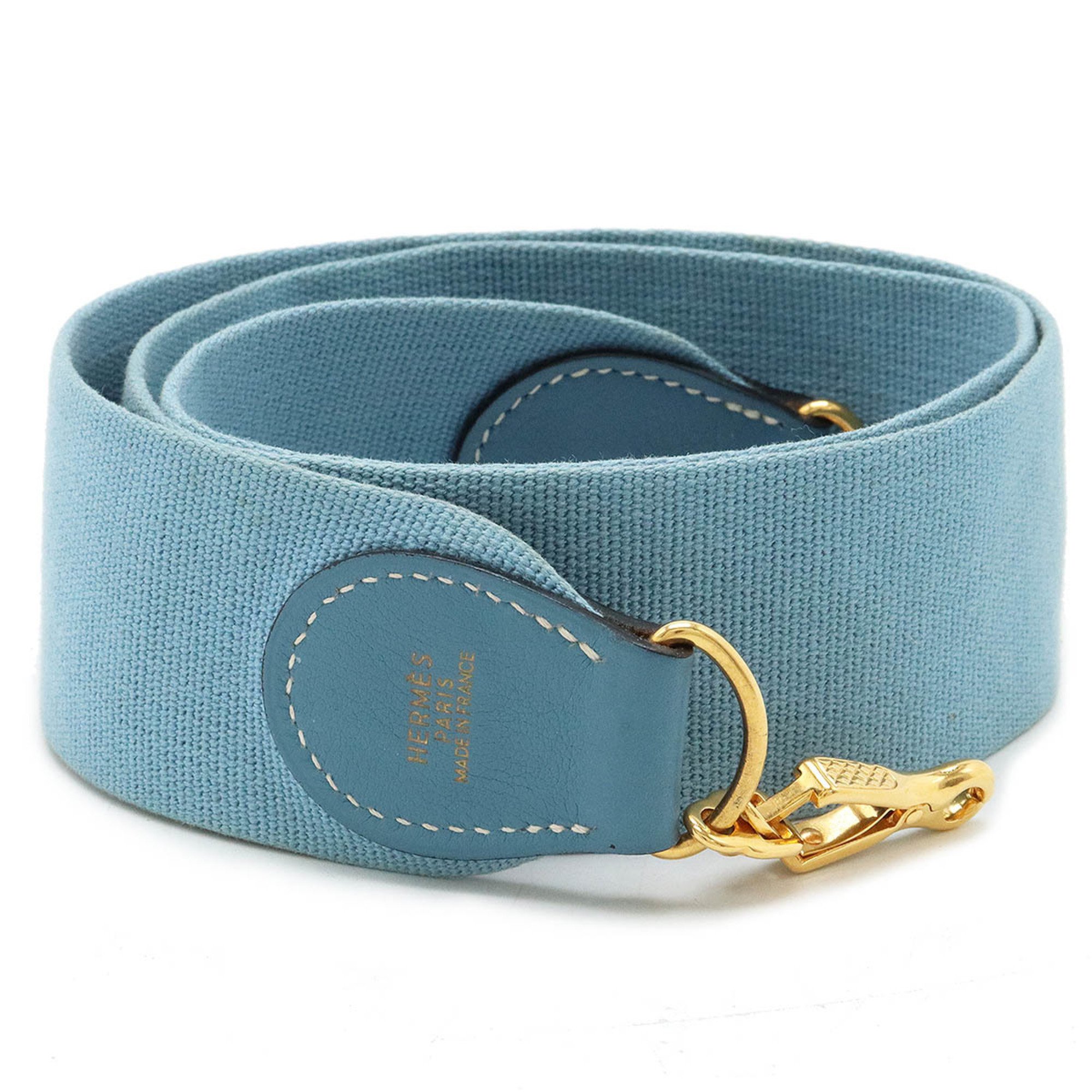 HERMES Evelyn Shoulder Strap Leather Light Blue