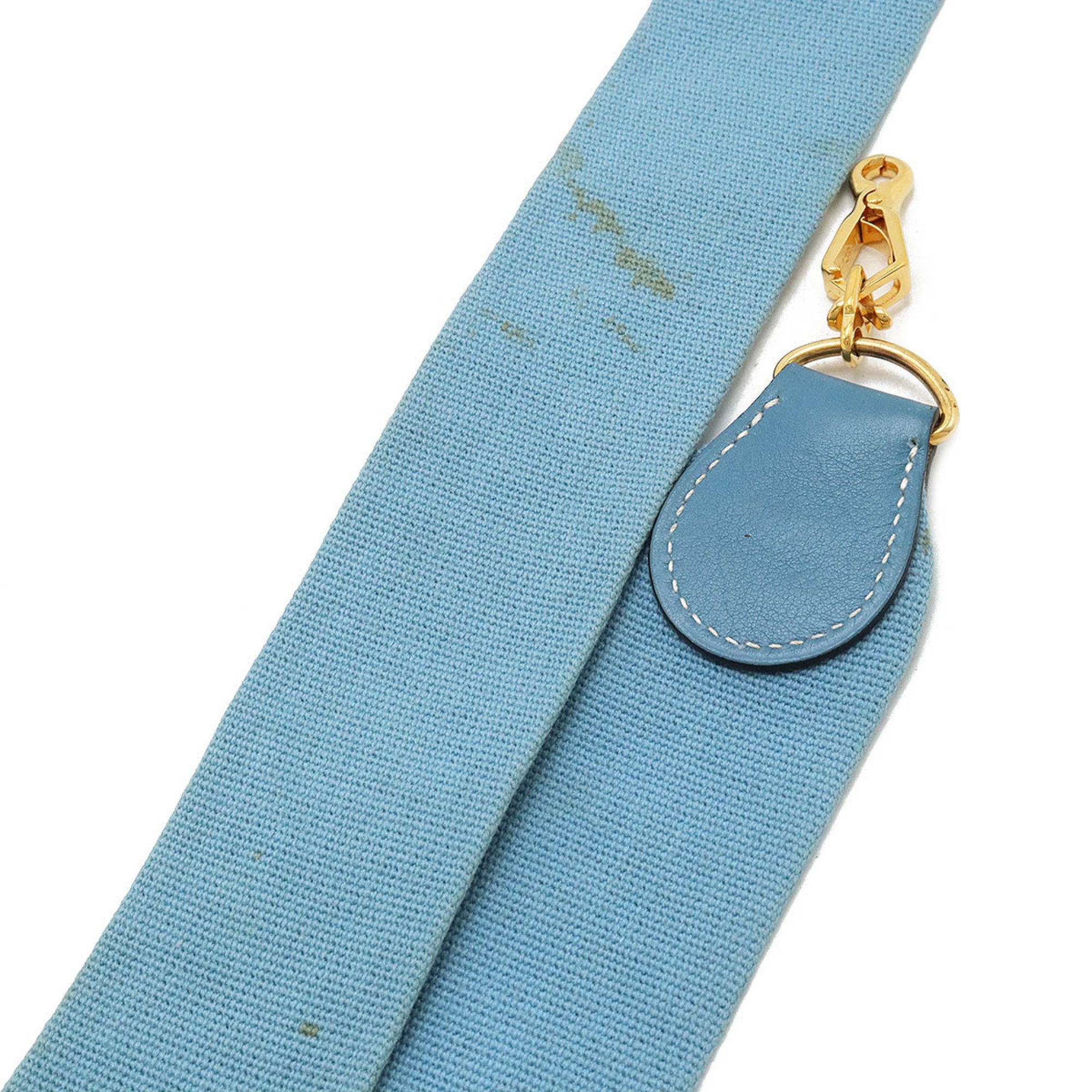 HERMES Evelyn Shoulder Strap Leather Light Blue