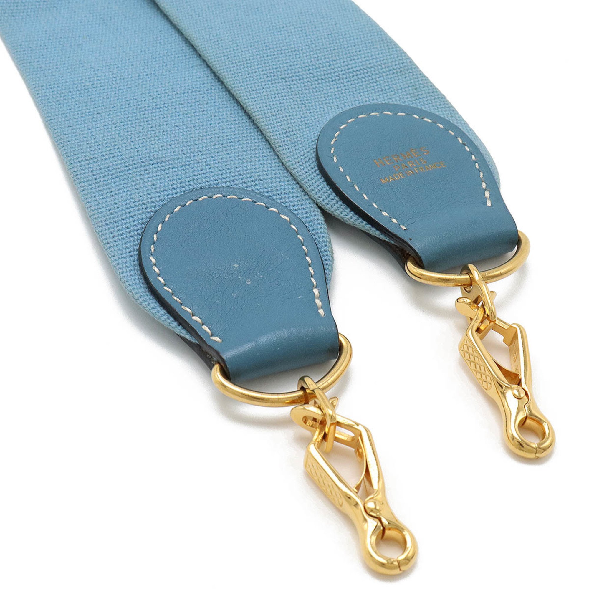 HERMES Evelyn Shoulder Strap Leather Light Blue