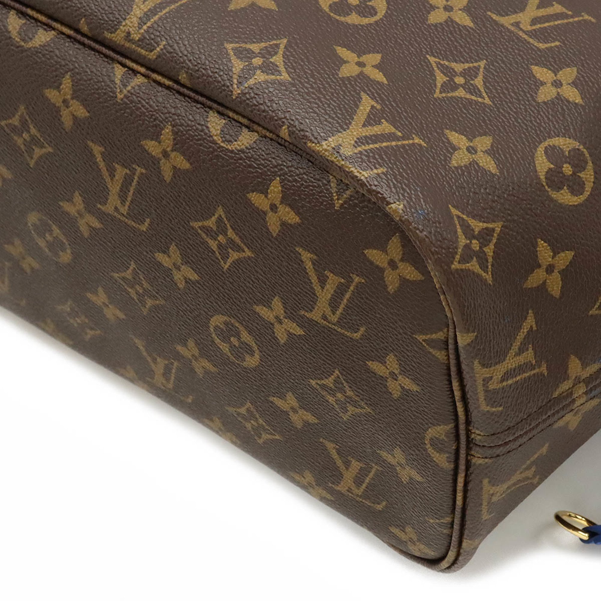 LOUIS VUITTON Louis Vuitton Monogram Ikat Flower Neverfull MM Tote Bag Shoulder Grand Blue M40938