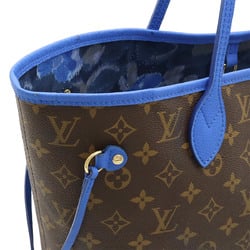 LOUIS VUITTON Louis Vuitton Monogram Ikat Flower Neverfull MM Tote Bag Shoulder Grand Blue M40938