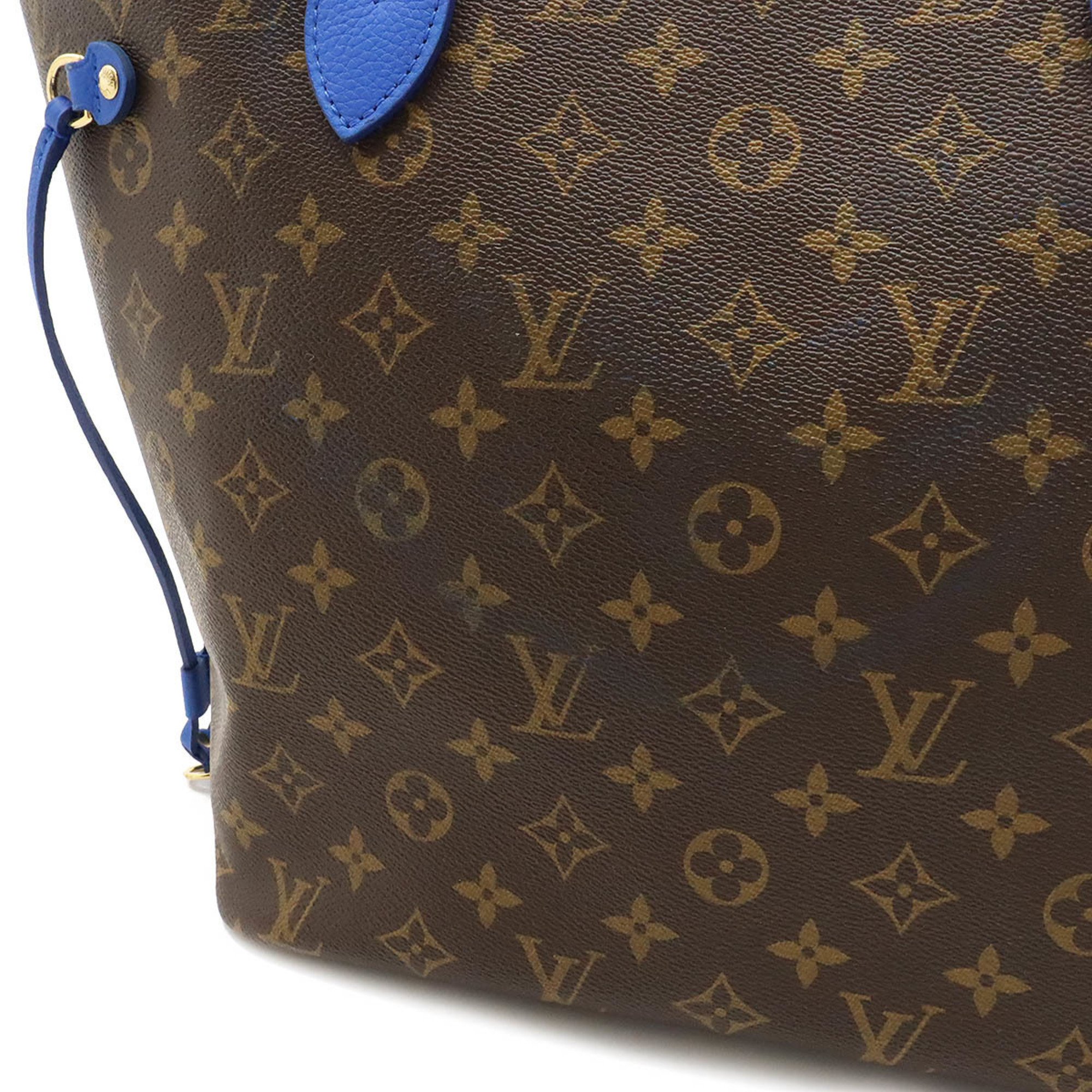 LOUIS VUITTON Louis Vuitton Monogram Ikat Flower Neverfull MM Tote Bag Shoulder Grand Blue M40938