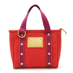 LOUIS VUITTON Louis Vuitton Antigua Cabas PM Handbag Tote Bag Canvas Rouge Red M40037