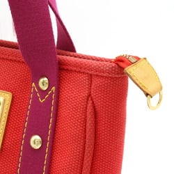 LOUIS VUITTON Louis Vuitton Antigua Cabas PM Handbag Tote Bag Canvas Rouge Red M40037