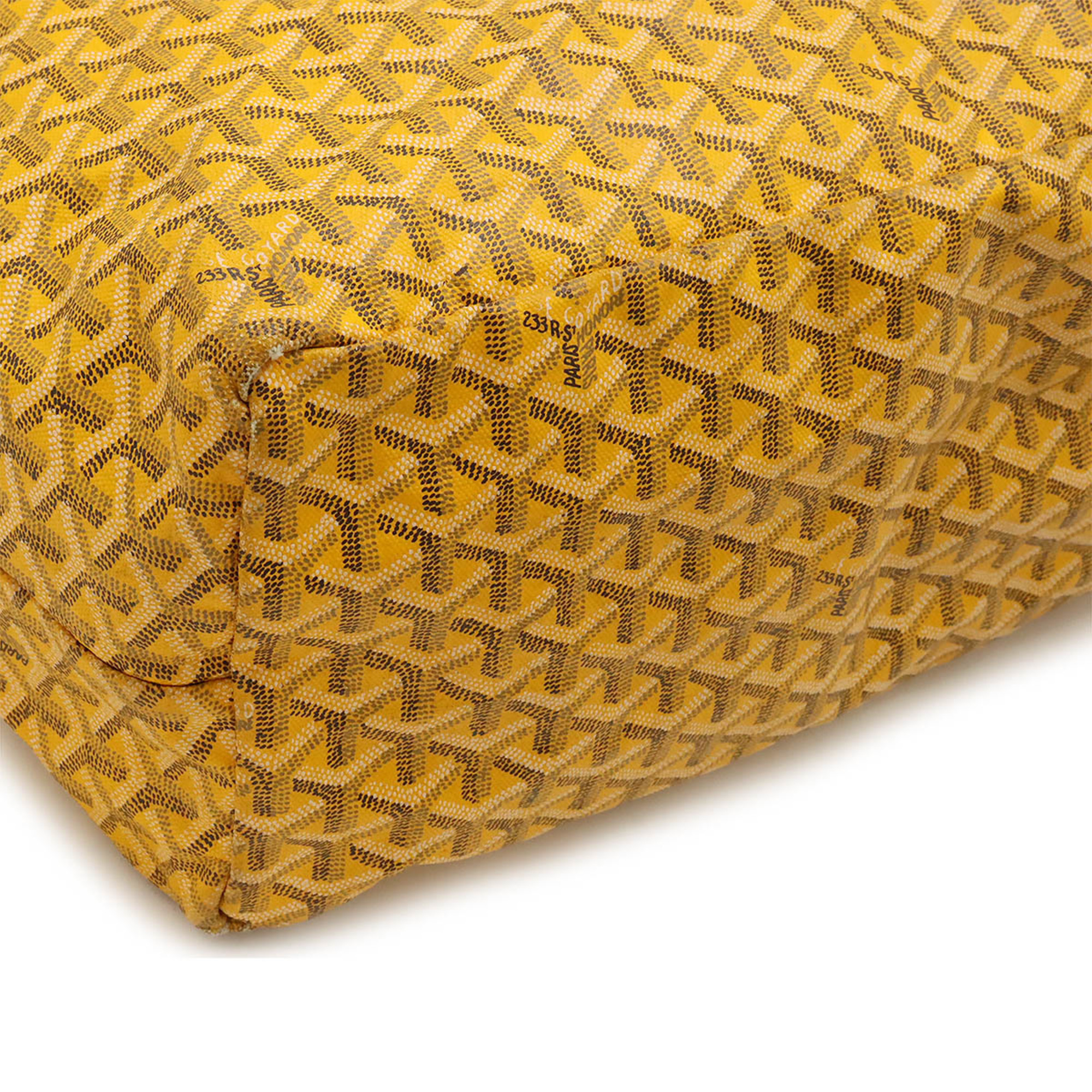 GOYARD Saint Louis GM Tote Bag, Large Tote, Shoulder PVC, Leather, Yellow