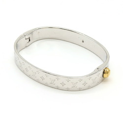 LOUIS VUITTON Louis Vuitton Cuff Nanogram Bangle Bracelet #S S Size Metal Silver Color M00249