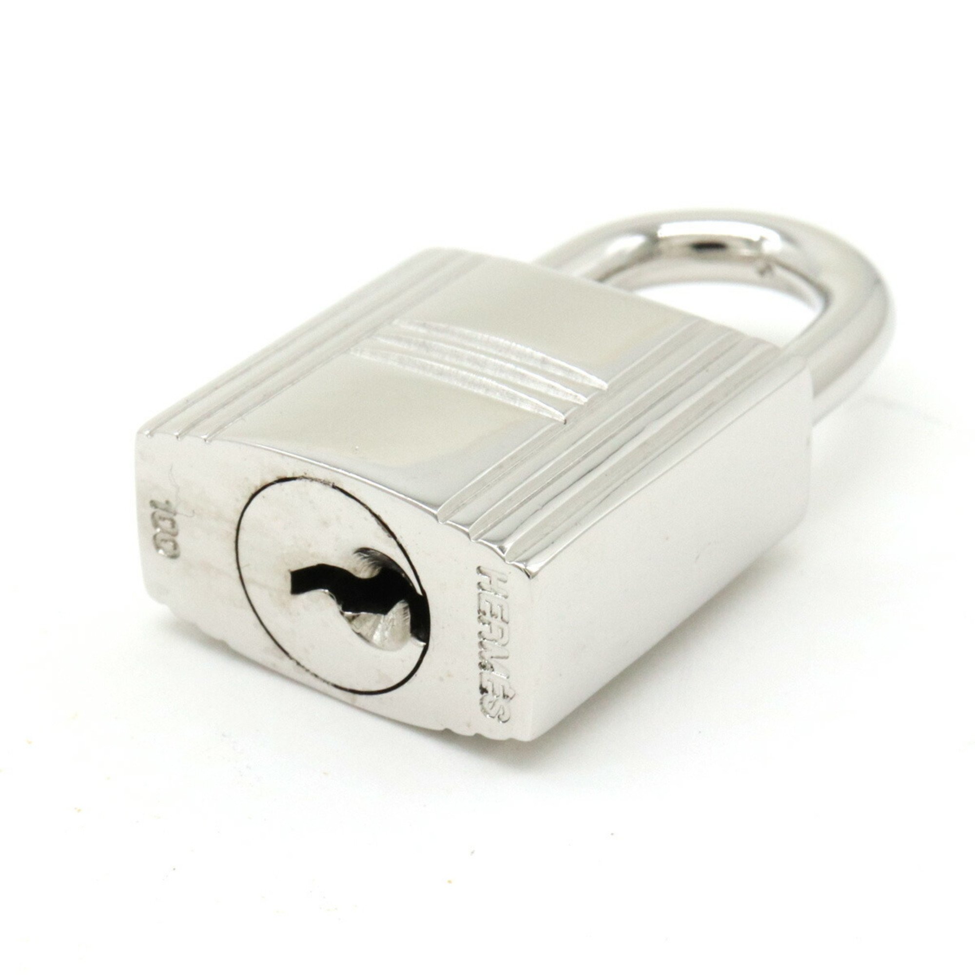 HERMES Padlock No. 100 with Key Silver Color