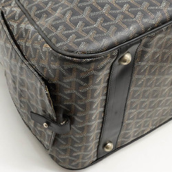 GOYARD Saxe Cien Yuro PM Pet Carrier Bag Boston Herringbone Pattern PVC Leather Black Multicolor