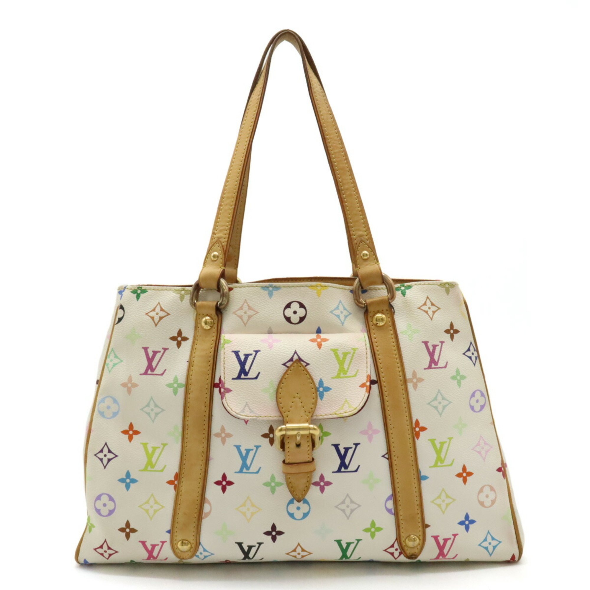 LOUIS VUITTON Louis Vuitton Monogram Multicolor Aurelia MM Tote Bag Shoulder Blanc White M40094