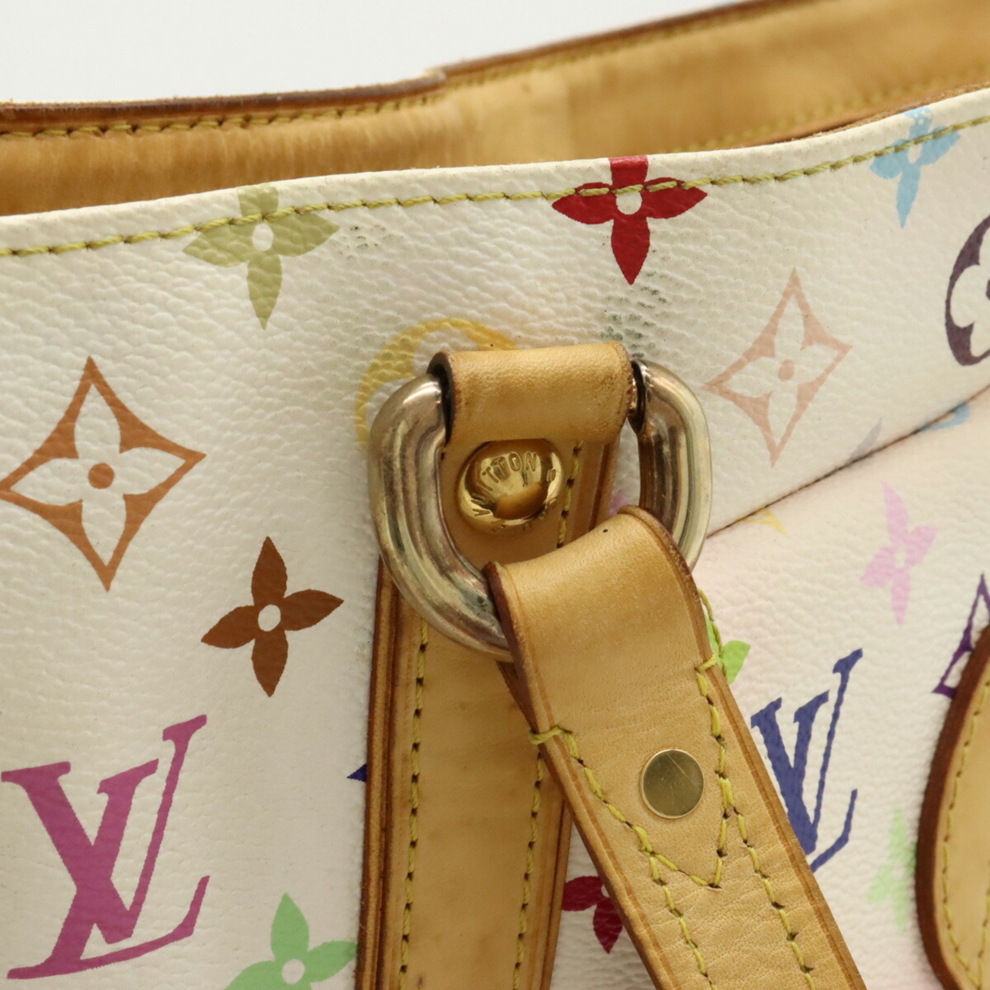 LOUIS VUITTON Louis Vuitton Monogram Multicolor Aurelia MM Tote Bag Shoulder Blanc White M40094