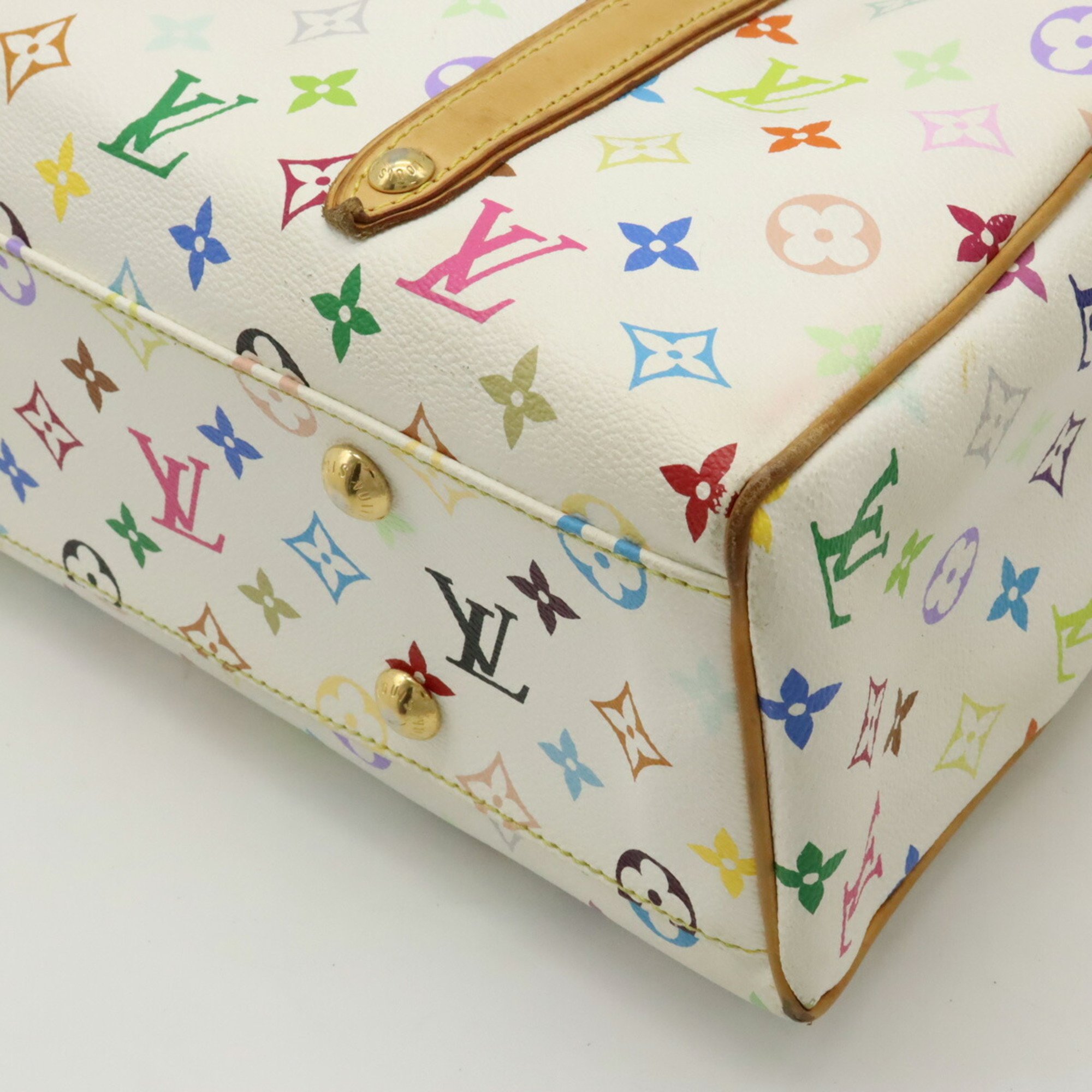 LOUIS VUITTON Louis Vuitton Monogram Multicolor Aurelia MM Tote Bag Shoulder Blanc White M40094