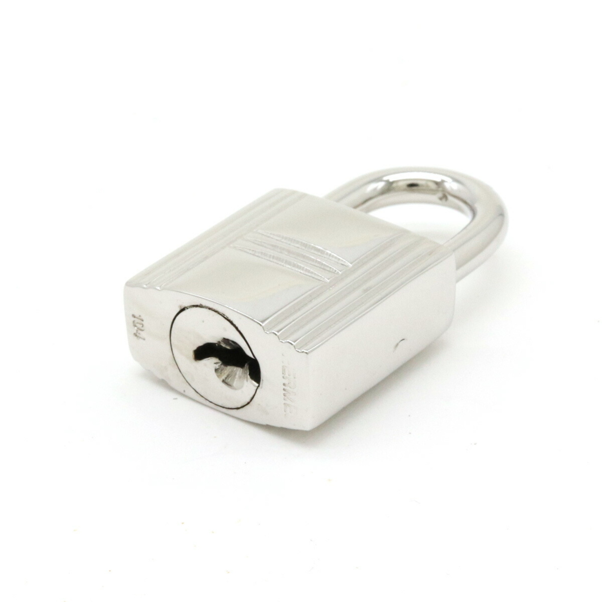 HERMES Padlock No.104 with Key Silver Color