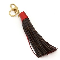 LOUIS VUITTON Louis Vuitton Monogram Keychain Tassel Bag Charm Rouge Red M78616