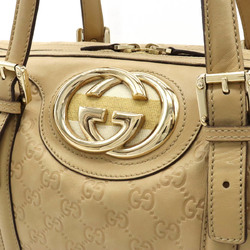 GUCCI Guccissima Interlocking G Tote Bag Shoulder Beige 170010