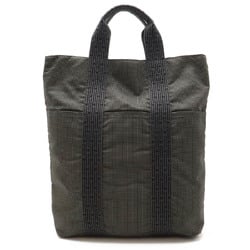 HERMES Hermes Air Line Cabas Tote Bag Canvas Grey Black