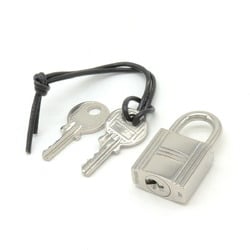 HERMES Padlock No.127 with Key Silver Color