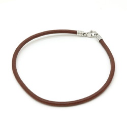 BVLGARI Bvlgari choker necklace cord leather metal dark brown